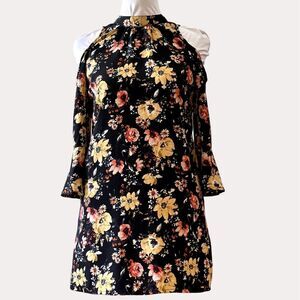 Band Of Gypsies Girls Zoe & Rose Cold Shoulder Dress Floral M 8 10
